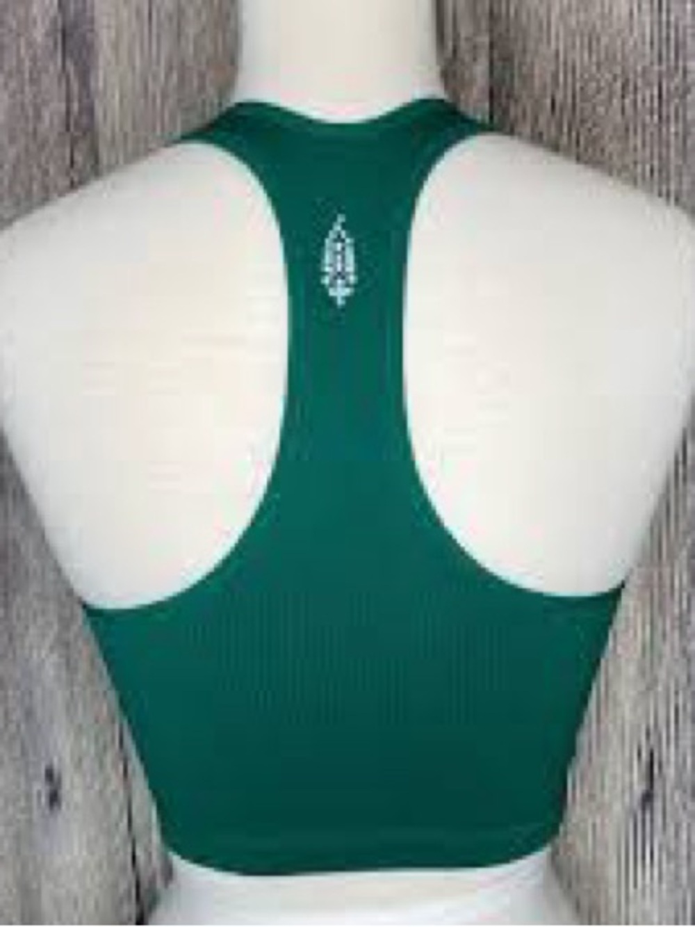 FP Movement by Free People Forest Green Racerback Crop Top